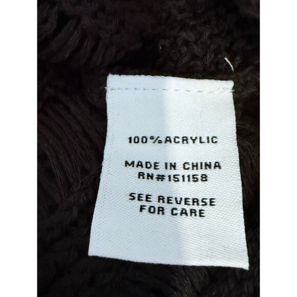 525 Fringe Dress Black XS S Open Knit Crochet Tassel Hem See-Through whimsigoth - Picture 5 of 16